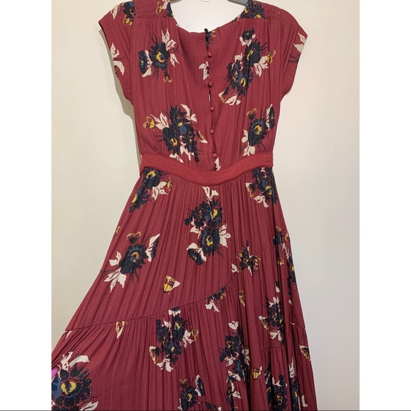Free People All I Got Maxi Dress Retro Floral Sz 4 - Picture 10 of 16